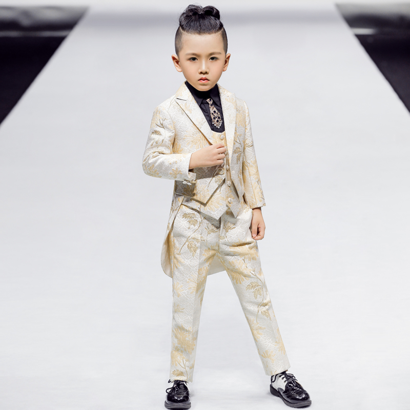 Boy suit suit children gown tuxedo 2022 new flower boy small gown baby suit walking show boomer