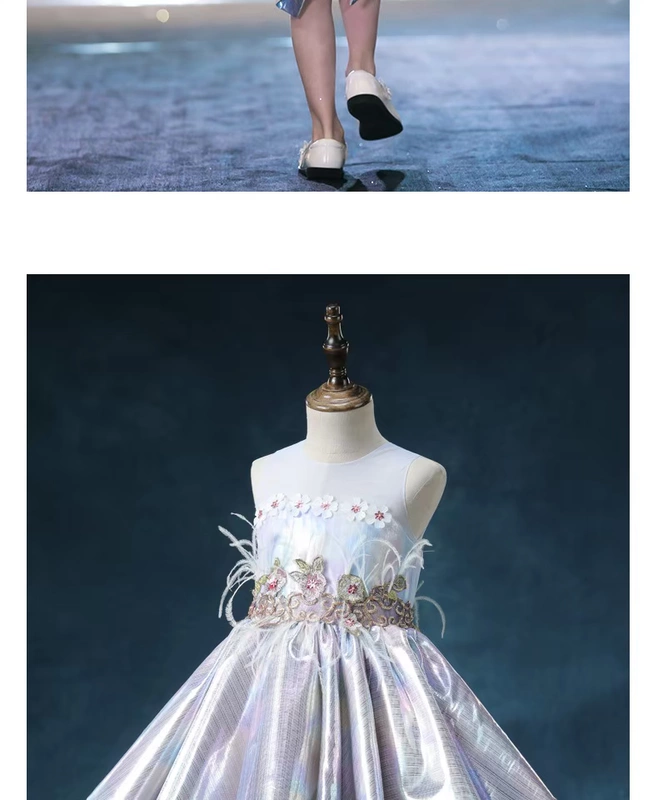 Váy bé gái màu kẹo 2019 mẫu mới dành cho trẻ em mẫu catwalk trình diễn trang phục nhỏ chủ nhà cô gái váy dạ hội - Váy trẻ em váy đầm thu đông cao cấp bé gái