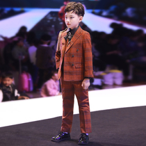 Boy suit suit suit childrens dress piano performance 2021 New catwalk Korean version daily wear flower clothes