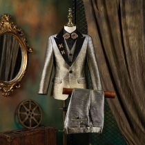 Boy suit suit suit childrens dress piano performance suit 2021 new high-end model catwalk flower girl suit