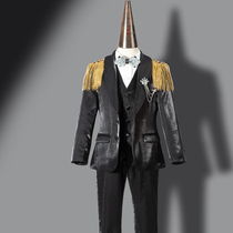 Boys suit suit suit childrens dress piano performance clothes 2021 new formal dress Daily flower children small suit summer