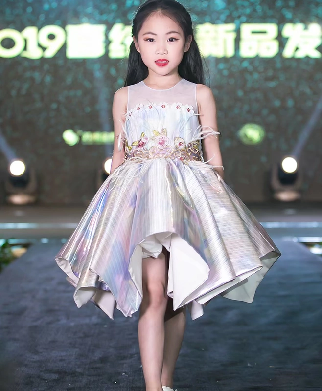 Váy bé gái màu kẹo 2019 mẫu mới dành cho trẻ em mẫu catwalk trình diễn trang phục nhỏ chủ nhà cô gái váy dạ hội - Váy trẻ em váy đầm thu đông cao cấp bé gái