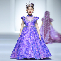 Childrens dress girl domineering princess dress 2021 New temperament high-end host model catwalk piano costume