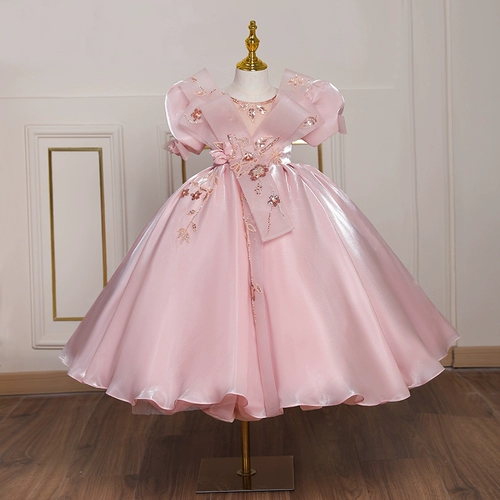 Наряд маленькой принцессы, наряд для музыкальных выступлений, розовое вечернее платье, в западном стиле