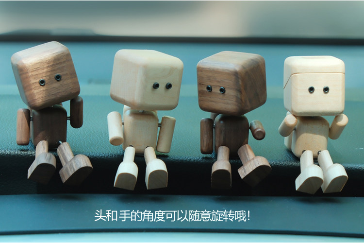 Shaking Leg Wooden Man Car Air Outlet Aromatherapy Car Fragrance Long-Lasting Light Fragrance Car Ornaments Shaking Leg Ornaments