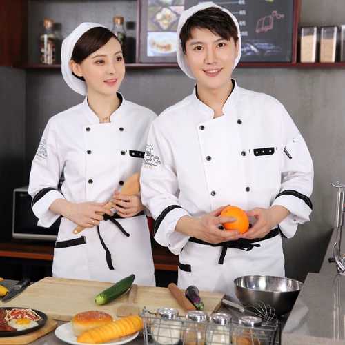 Шеф -повара Работа в одежде мужчины и женщины с длинной осенней и зимней выпечкой торт магазин тортов Вест -Пойнт шеф -повар кухонный хлеб хлеб хлеб пекари десерт кухонный пальто кухонное пальто