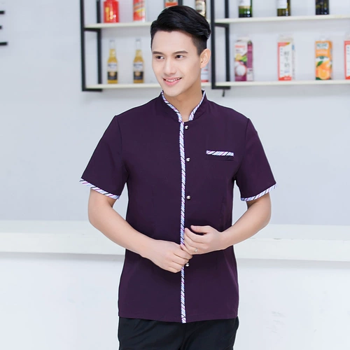 Летняя одежда для работы, короткий рукав, китайский стиль