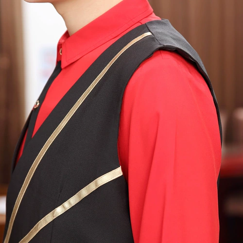 Летняя одежда для работы, униформа, рубашка, кофейный жилет, короткий рукав