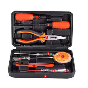 9.9元包邮 捷顺 家用工具基本9件套装