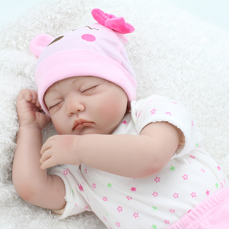 22/" Reborn Baby Dolls Newborn Lifelike Vinyl Silicone doll Sleeping Girl Toy New