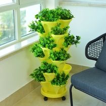 Creative three-dimensional flowerpot multi-layer combination balcony seed vegetable pot strawberry pot multi-layer flowerpot strawberry planting box