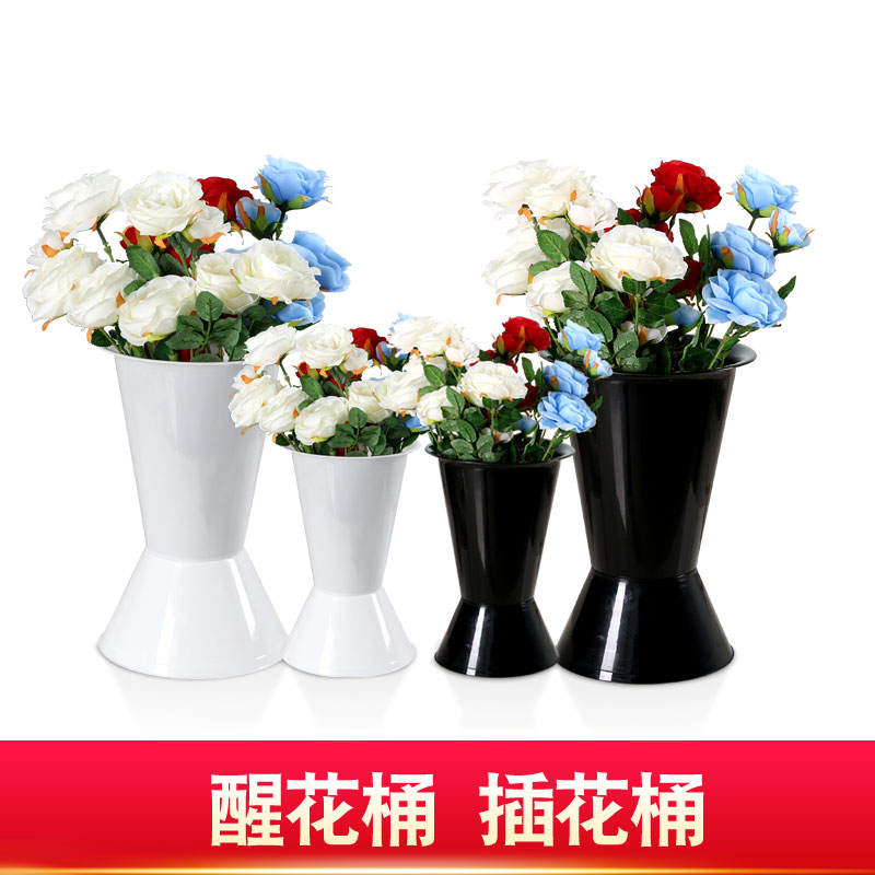 Wake up flower bucket flower shop special deep water large French professional sword bucket flower arrangement vase flower household flower bucket plastic