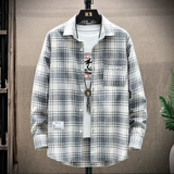 Лонгслив, трендовая рубашка для отдыха, куртка, оверсайз