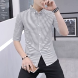 Летняя трендовая рубашка для отдыха, облегающий крой, в корейском стиле