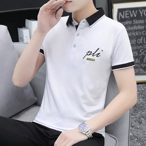 Летняя хлопковая рубашка, базовая приятная телу футболка с коротким рукавом, подходит для подростков, в корейском стиле, свободный крой