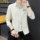 Рубашка, демисезонная трендовая куртка, в корейском стиле