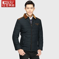 Hodo / Red Bean Men Winter Cotton Jacket Men Silk liner Cotton Coat Jacket Jacket Middle Aged Men Jacket 3107 mẫu áo khoác nam đẹp 2021