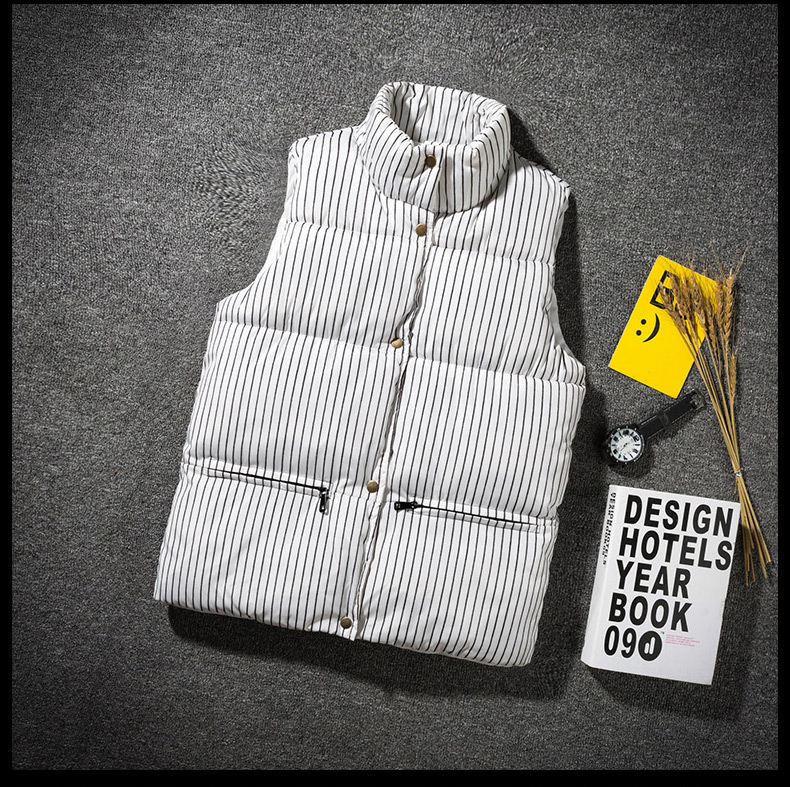 Mùa thu và mùa đông áo vest cotton giản dị cho nam áo khoác không tay phiên bản Hàn Quốc quần sooc nam