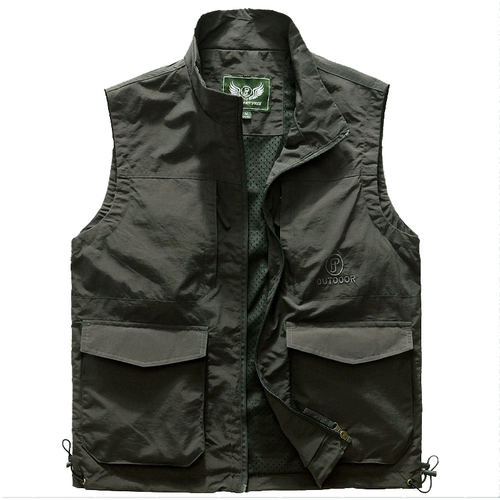 Летний мужской дорожный тонкий жилет для отдыха