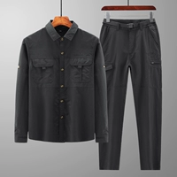 Черный комплект, лонгслив, штаны