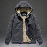 Бархатная мужская осенняя куртка, удерживающая тепло дорожная толстовка с капюшоном для отдыха, оверсайз