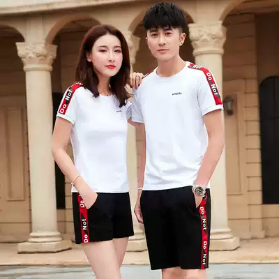 Couple clothing summer 2021 New ins Korean version of short sleeve shorts Net red two-piece leisure sports set men's tide