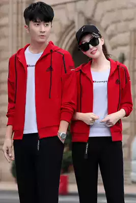Couple clothes autumn clothes 2021 New ins tide Korean coat hooded students running leisure sportswear men men