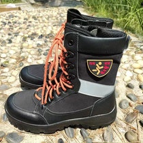 Firefighter emergency rescue boots climbing rope competition forest fire fighting shoes emergency flame retardant shoes anti-puncture