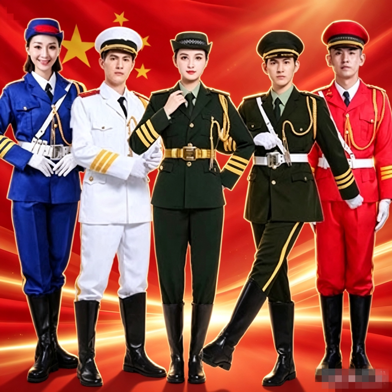 New Ceremonial Uniforms for Men and Women, Flag-Raising Team, Honor Guard Uniforms, Dark Green Flag-Raising Opening Ceremony, Military Band Uniforms New Ceremonial Uniforms for Men and Women, Flag-Raising Team, Honor Guard Uniforms, Dark Green Flag-Raising Opening Ceremony, Military Band Uniforms