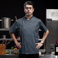 Бутик с пятью с короткими рукавами-серым