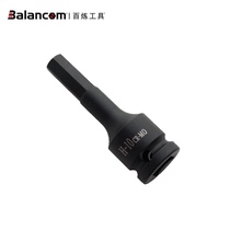  Bailian auto repair tools 12 5mm Chrome molybdenum steel hexagon pneumatic screwdriver sleeve Pneumatic screwdriver sleeve