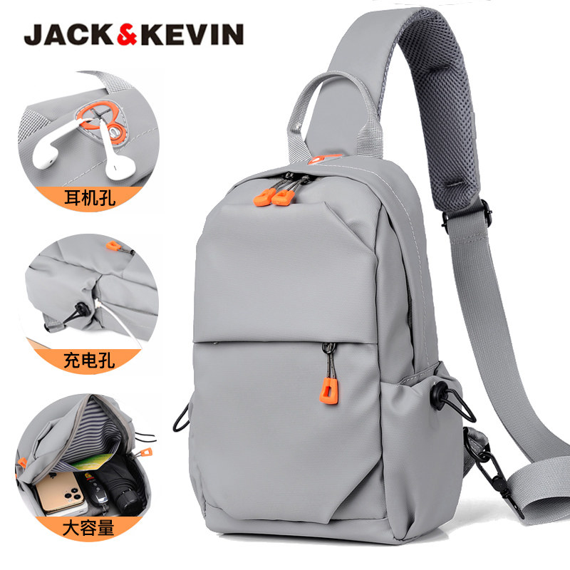 New small backpack men's messenger bag tide brand shoulder bag summer casual canvas chest bag waterproof diagonal men's bag