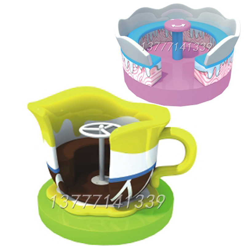 Kindergarten Outdoor Rotating Trojan Plastic Plastic Playground Large amusement equipment Cardpush toys