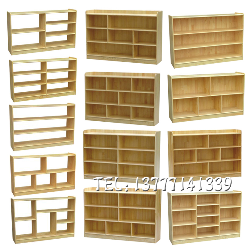 Set to make kindergarten solid wood cabinet Children's toy containing cabinet Furniture Cabinet Wood Furniture Combination Cabinet containing layer shelf