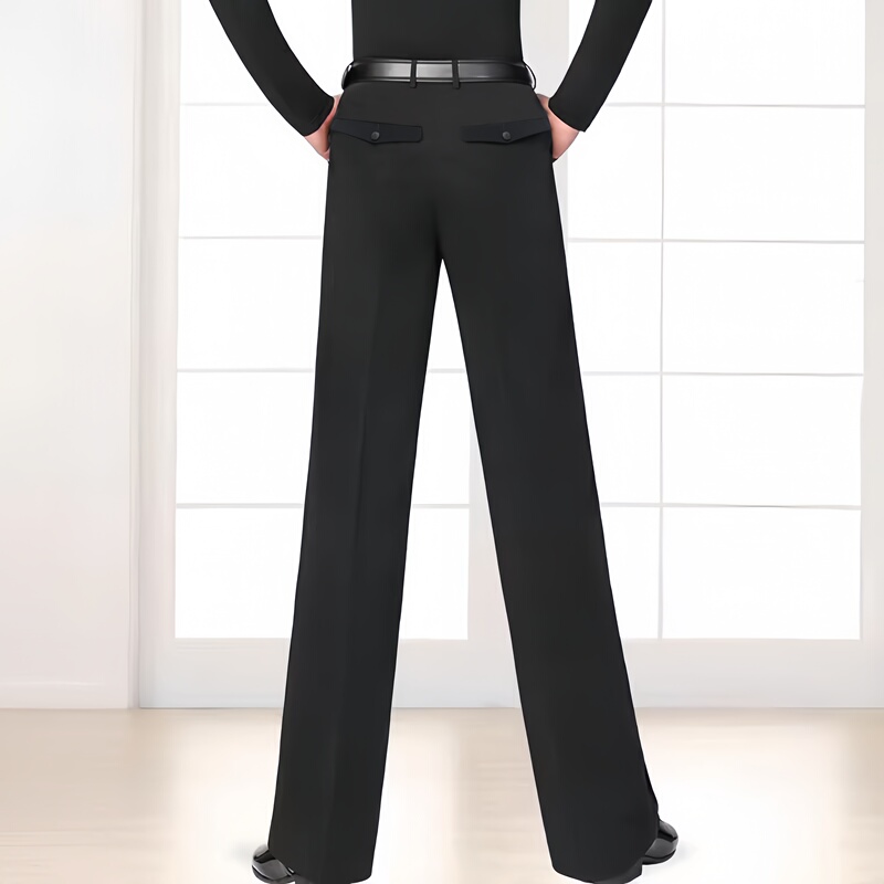 Modern Dance Pocket Pants for Men, Ballroom Dance Practice Latin Dance Clothing, National Standard Dance Square Dance Straight-Leg Trousers Modern Dance Pocket Pants for Men, Ballroom Dance Practice Latin Dance Clothing, National Standard Dance Square Dance Straight-Leg Trousers