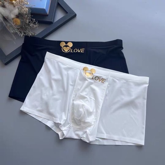 New Ice Silk Lace Couple Underwear Light, Breathable, Romantic and Cute Mickey Couple Set One Man and One Woman Gift Box