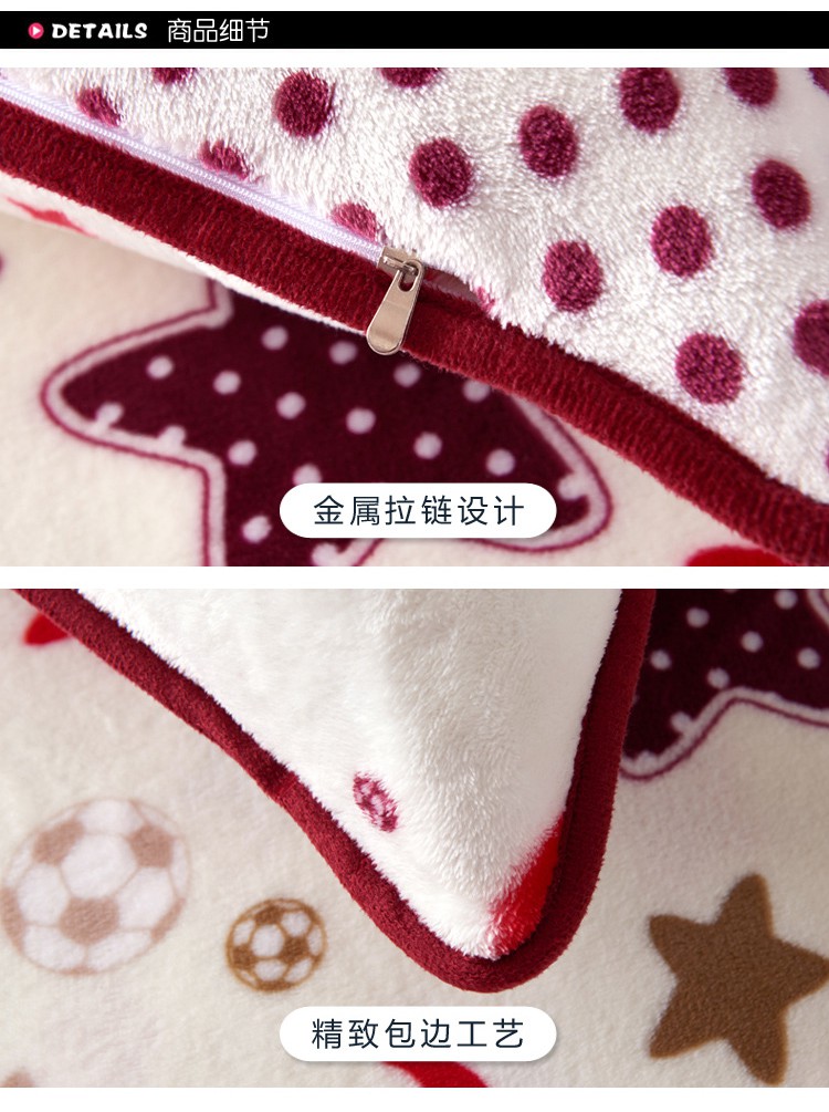 Một cặp gối flannel dày lông cừu san hô gối nữ mùa đông cộng với gối nhung đơn với học sinh Falai gối trúc điều hòa