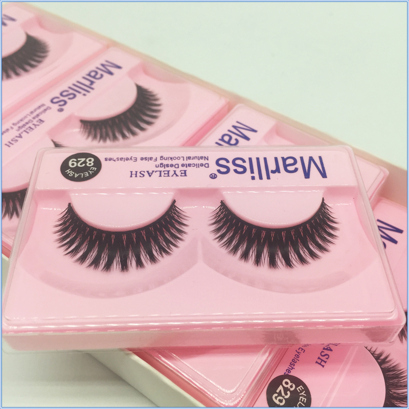 Marys false eyelashes 829 cross thick short natural super realistic eyelashes handmade cotton thread soft stalk