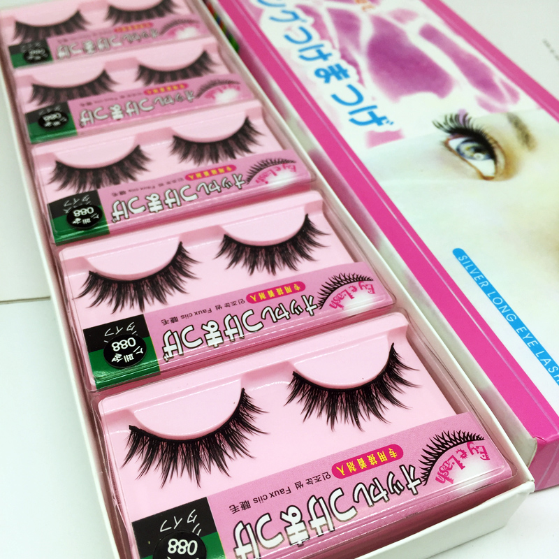False eyelashes 088 a box of ten pairs of supernatural realistic nude makeup thick eyelashes cotton thread soft stem