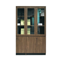 Office file cabinet Data cabinet with lock storage file cabinet Wooden high cabinet boss room bookcase Furniture desk