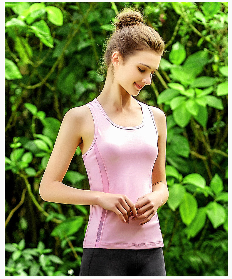 Yoga quần áo nữ vest top 2018 mới chặt chẽ chuyên nghiệp kích thước lớn với ngực pad thu thập thể thao sling áo khoác mùa hè thảm tập yoga shopee