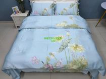 A certain cleaning material Lenzing Tencel Lyocell fiber four-piece digital printing simple silky and delicate 1 8 bed suitable