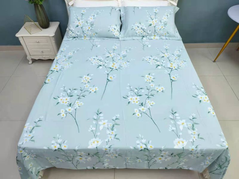 100% bamboo fiber coarse cloth soft mat three-piece bed set cool and cool in summer, washable, antibacterial and anti-mite