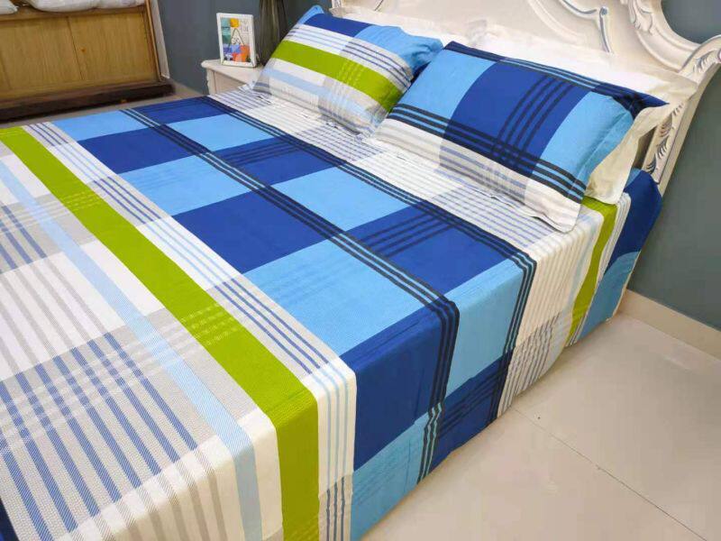 Taifeng home textile three-piece bed set double large size suitable for beds above 18 meters pure cotton reactive printing and dyeing net red