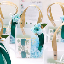 Bridesmaid with hand gift transparent gift bag wedding wedding candy bag ins style creative high-end Forest handbag candy box