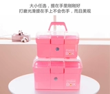 Многофункциональная двойная коробка для хранения дома, отделка для хранения лекарств, студент, три -слойная покраска коробки ручной работы отделка