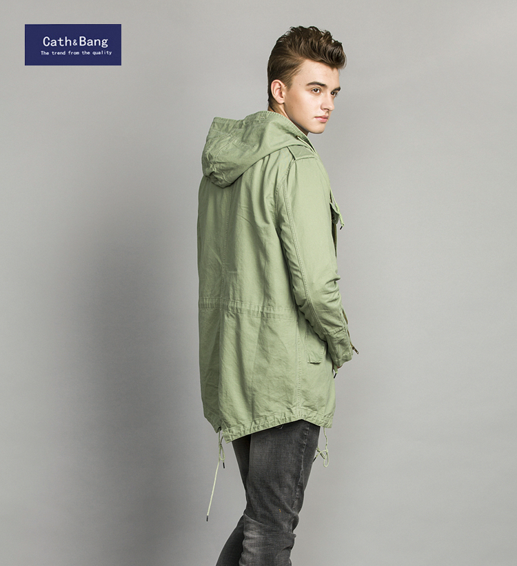 18AW hạng nặng Anh cổ điển bông xanh quân đội M51 OG-107 đơn giản áo cánh phao áo gió mỏng áo gió nam