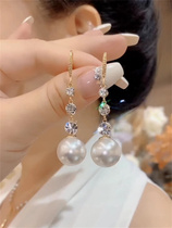 Light Extravaganza Superior Zircon Pearl Earrings Earrings Woman 2023 New Temperament Long style Elegant Atmospheres Famous and Elegant Hair