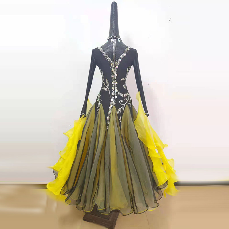 Morden Dance Competition Dress National Standard Dance Dress Rehearsal For Waltz Performance Serve Social Dance Plus Drills Square Dance Dress