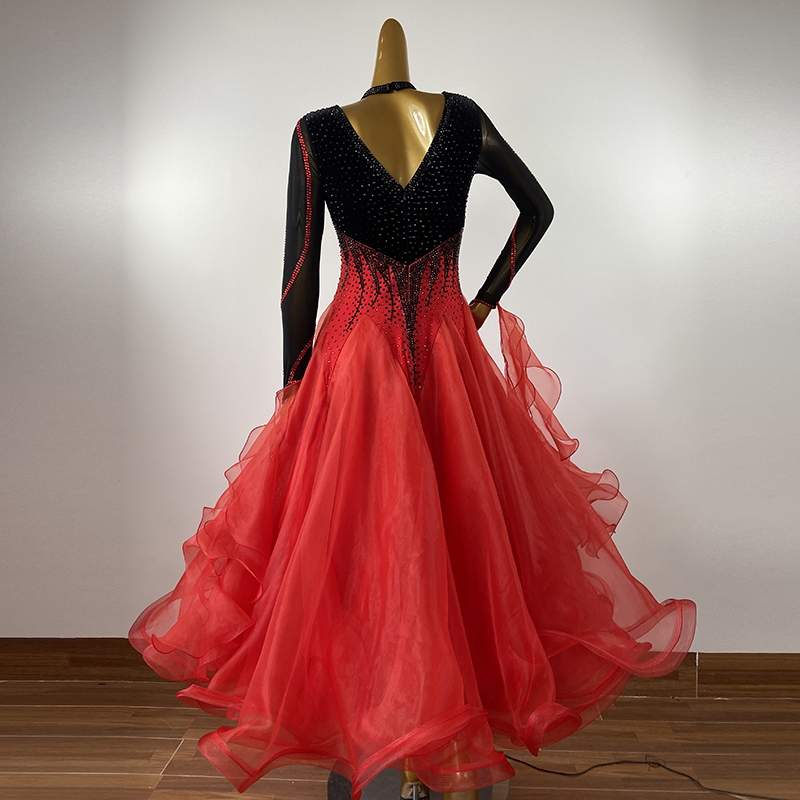 Modern dance competition clothing slimming national standard dance performance clothing waltz performance clothing performance clothing ballroom dance plus diamonds